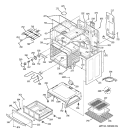 BODY PARTS Diagram and Parts List for JCBP48WJ3WW  General Electric Range