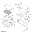 GRILL ASSEMBLY Diagram and Parts List for ZGU48L4GH2SS  General Electric Cooktop