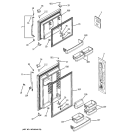 DOORS Diagram and Parts List for GTS18KHPLRWW  General Electric Refrigerator