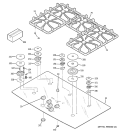 CONTROL PANEL & COOKTOP Diagram and Parts List for JGP970TEK2WW  General Electric Cooktop