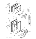 DOORS Diagram and Parts List for GTS18SBPMRBS  General Electric Refrigerator