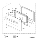 DOOR PARTS Diagram and Parts List for SCB1001KSS02  General Electric Microwave Oven Combo