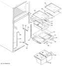 FRESH FOOD SHELVES Diagram and Parts List for GTS18SBSPRSS  General Electric Refrigerator