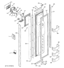 FREEZER DOOR Diagram and Parts List for ZISB420DRG  General Electric Refrigerator