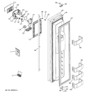 FREEZER DOOR Diagram and Parts List for ZSGS420DMESS  General Electric Refrigerator