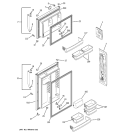 DOORS Diagram and Parts List for GTS18SHSLRSS  General Electric Refrigerator