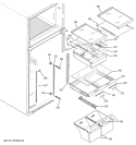 FRESH FOOD SHELVES Diagram and Parts List for GTS18SHSLRSS  General Electric Refrigerator