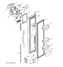 FREEZER DOOR Diagram and Parts List for GCG21IESBFWW  General Electric Refrigerator