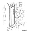 FRESH FOOD DOOR Diagram and Parts List for GCG21IESBFWW  General Electric Refrigerator