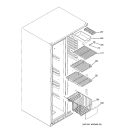 FREEZER SHELVES Diagram and Parts List for GCG23YBSBFBB  General Electric Refrigerator