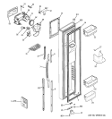 FREEZER DOOR Diagram and Parts List for GCR23YLRDWW  General Electric Refrigerator