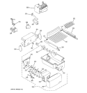 ICE MAKER & DISPENSER Diagram and Parts List for GCR23YLRDWW  General Electric Refrigerator