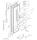 FRESH FOOD DOOR Diagram and Parts List for MCG23MISBFBB  General Electric Refrigerator
