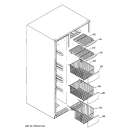 FREEZER SHELVES Diagram and Parts List for MCG23MISBFBB  General Electric Refrigerator