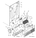 SEALED SYSTEM & MOTHER BOARD Diagram and Parts List for PCG23NHSBFBB  General Electric Refrigerator