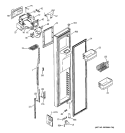 FREEZER DOOR Diagram and Parts List for PCG23YESBFWW  General Electric Refrigerator