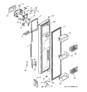 FREEZER DOOR Diagram and Parts List for PCK23NHSBFWW  General Electric Refrigerator
