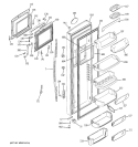 FRESH FOOD DOOR Diagram and Parts List for PCK23NHSBFWW  General Electric Refrigerator