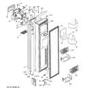 FREEZER DOOR Diagram and Parts List for PIT23SGRDSV  General Electric Refrigerator