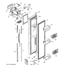 FREEZER DOOR Diagram and Parts List for PSG25NGSBFBB  General Electric Refrigerator
