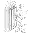 FRESH FOOD SECTION Diagram and Parts List for PSI23SGPABS  General Electric Refrigerator