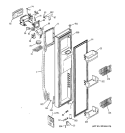 FREEZER DOOR Diagram and Parts List for PSK25MGSBCCC  General Electric Refrigerator