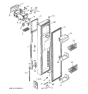 FREEZER DOOR Diagram and Parts List for PSK25NGNECWW  General Electric Refrigerator