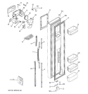 FREEZER DOOR Diagram and Parts List for GCG23YESBFCC  General Electric Refrigerator