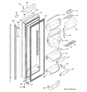 FRESH FOOD DOOR Diagram and Parts List for PJG25PGTAFSV  General Electric Refrigerator