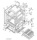 BODY PARTS Diagram and Parts List for RGB524PEH3CT  Hotpoint Range