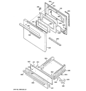 DOOR & DRAWER PARTS Diagram and Parts List for RGB528PEH2WW  Hotpoint Range