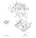 CONTROL PANEL & COOKTOP Diagram and Parts List for RGB540SEH3SA  Hotpoint Range