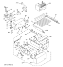 ICE MAKER & DISPENSER Diagram and Parts List for HSK27MGSACCC  Hotpoint Refrigerator