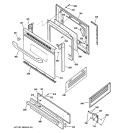 DOOR & DRAWER PARTS Diagram and Parts List for JGBS10CEH4CC  General Electric Range