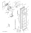 FREEZER DOOR Diagram and Parts List for GSG25MISCFBB  General Electric Refrigerator