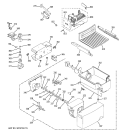 ICE MAKER & DISPENSER Diagram and Parts List for GSG25MISCFBB  General Electric Refrigerator