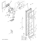 FREEZER DOOR Diagram and Parts List for GSH25JSRJSS  General Electric Refrigerator