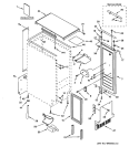 CABINET LINER & DOOR PARTS Diagram and Parts List for ZDIS15CSSK  General Electric Ice Maker