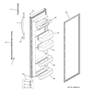 FRESH FOOD DOOR Diagram and Parts List for GSH22UFRJWW  General Electric Refrigerator