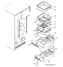 FRESH FOOD SHELVES Diagram and Parts List for GSH22UFRJWW  General Electric Refrigerator