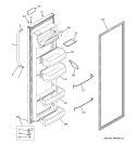 FRESH FOOD DOOR Diagram and Parts List for PSG22SISCFSS  General Electric Refrigerator
