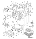 BODY PARTS Diagram and Parts List for JCBP79WK1WW  General Electric Range