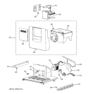 ICE MAKER & DISPENSER Diagram and Parts List for PSB42LGRBWV  General Electric Refrigerator