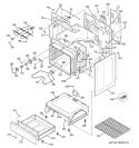 BODY PARTS Diagram and Parts List for JBS55CK1CC  General Electric Range