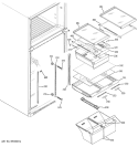 FRESH FOOD SHELVES Diagram and Parts List for GTS18KHPPRWW  General Electric Refrigerator