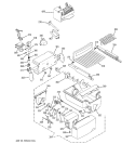 ICE MAKER & DISPENSER Diagram and Parts List for GIG21IESBFKB  General Electric Refrigerator