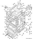 BODY PARTS Diagram and Parts List for JGBP85BEB4BB  General Electric Range
