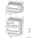 DOORS Diagram and Parts List for HTR18ABSERWW  Hotpoint Refrigerator