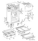 CABINET Diagram and Parts List for HTS18GCSERWW  Hotpoint Refrigerator