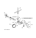 MOTOR - PUMP MECHANISM Diagram and Parts List for ADW1000K00BB  General Electric Dishwasher